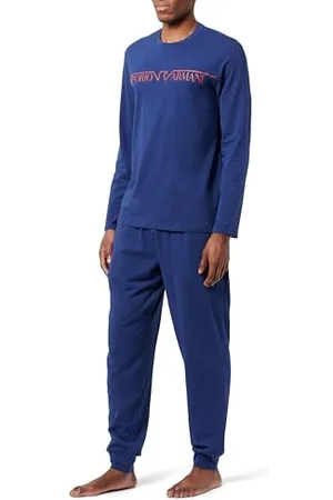 Emporio Armani Herren MEGALOGO Long Pajamas Pyjama-Set, , M