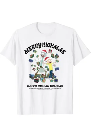 Rick and Morty Christmas Merry Rickmas Light T-Shirt