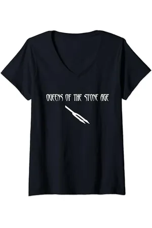 Queens Of The Stone Age Damen Offizielle Songs For The Deaf T-Shirt mit V-Ausschnitt