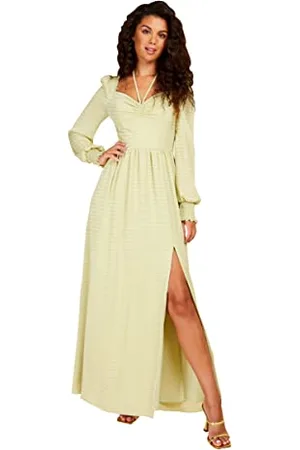 Little Mistress Damen Chartreuse Maxi Kleid für besondere Anlässe, , 40