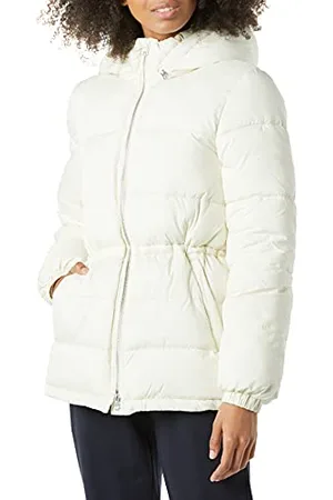 Amazon Damen Schwere Winter-Steppjacke Mit Kapuze Und Verstellbarer Taille, , M