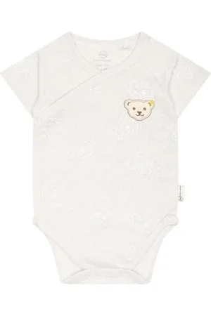Steiff Unisex Baby Basic Wickelbody Kurzarm Unterwäsche, , 80