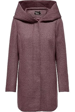 ONLY Damen Mantel Sedona Jacke mit großer Kapuze 15142911 , Größe S
