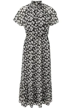 QS by s.Oliver Damen 2141549 Maxi Kleid mit Allover Print, , 42