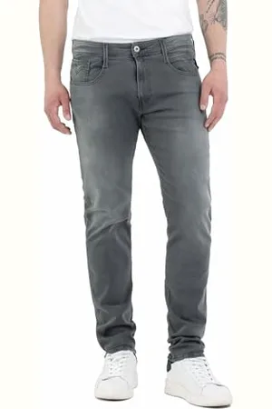 Replay Herren Jeans Anbass Slim-Fit mit Comfort Stretch, (Grau), 28W / 30L