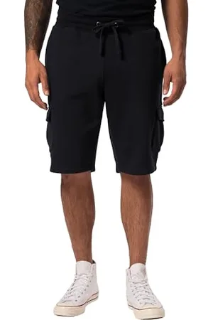 JP 1880 Herren große Größen Übergrößen Menswear L-8XL Sweat-Cargobermuda, Elastikbund, Cargotaschen
