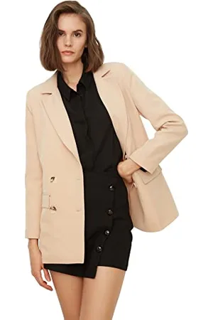Trendyol Damen Gerade Lange Ärmel Regulär Blazerjacke