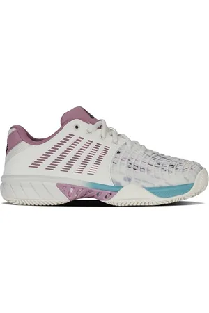K-Swiss Damen Express Light 3 Tennis Shoe, WHT/Lilas/PASTELTURQ, 39 EU