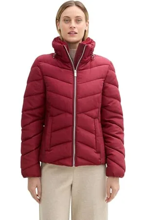 TOM TAILOR Damen 1042909 Winterjacke mit Stehkragen, 35930-Deep Red, M