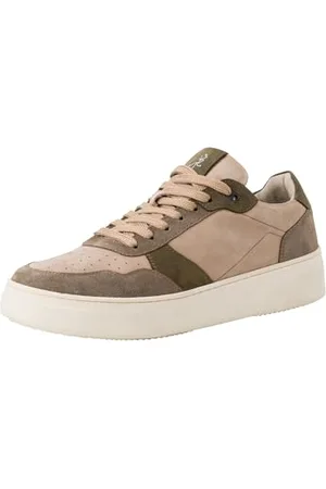 Marco Tozzi By Guido Maria Kretschmer Herren Sneaker flach aus Leder mit Dicker Sohle, Braun , 40 EU