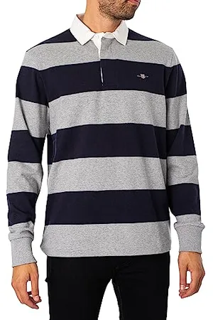 GANT Herren REG Shield Barstripe Heavy Rugger Hemd, , Standard