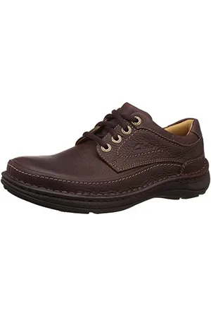 Clarks Nature Three Herren Derby Schnürhalbschuhe, Braun , 42 EU