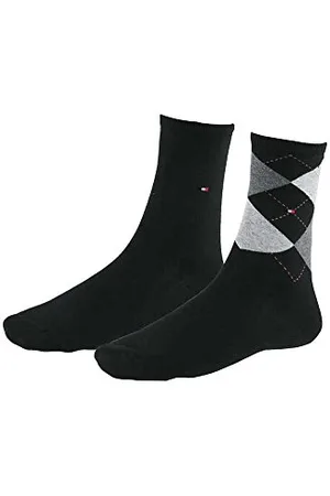 Tommy Hilfiger Damensocken Doppelpack Uni/Raute