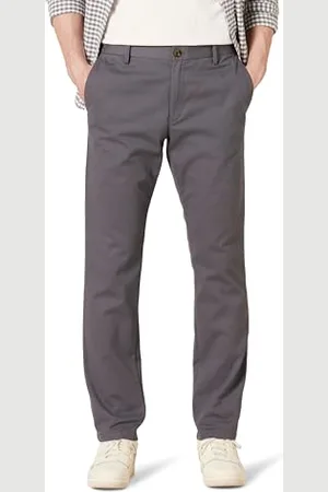 Amazon Herren Knitterfreie Flatfront-Chinohose in schmaler Passform, , 35W / 30L
