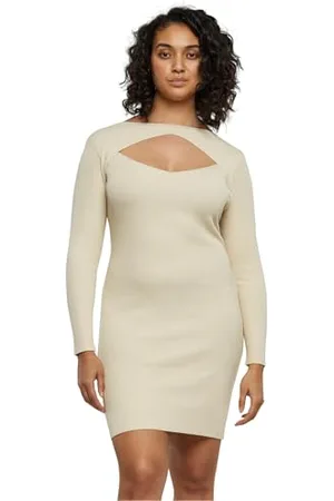 Urban classics Damen TB1742-Ladies Cut Out Dress Kleid, , XS