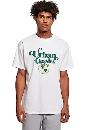 Urban classics Herren Organic Globe Logo Tee T-Shirt, White, 3XL