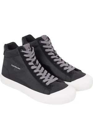 Calvin Klein Jeans Herren Vulcanized Sneaker Skater Schuhe, Schwarz (Black/ Bright White), 44