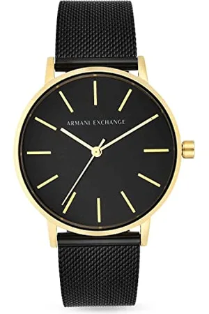 Armani Exchange Uhr für Damen , Dreizeigeruhrwerk, 36mm GoldEdelstahlgehäuse mit Edelstahlarmband, AX5548