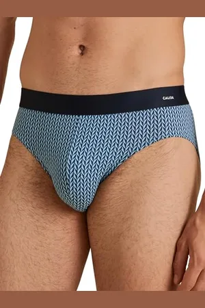 Calida Cotton Code Design Slip Herren, weicher Elastikbund, Single Jersey, ohne Eingriff