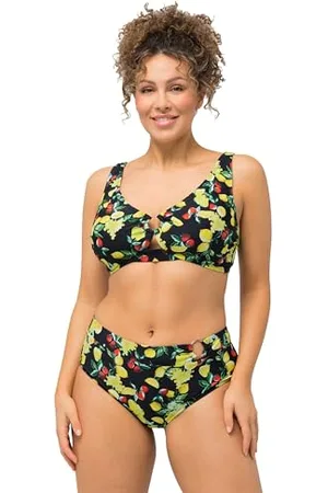 Ulla Popken Damen, Sophia, Zitronenbeeren 826543 Bikini-Set, , 54