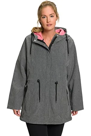 Ulla Popken Damen Functionele jas, softshelljas met fleece Jacke, , 46-48 Große Größen EU