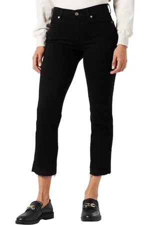 7 for all Mankind The Straight Crop Soho Night with Released Hem