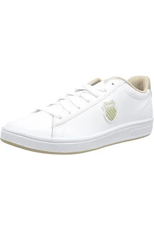 K-Swiss Damen Court Shield Sneaker, White/Champagne, 38 EU