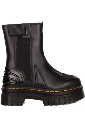 Dr. Martens Damen Chelsea Boots, Black Nappa Lux & Black Ajax & Black Soft Patent Pu, 37 EU