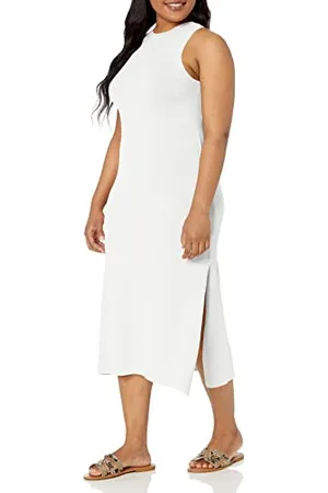 THE DROP Damen Gabriela Maxikleid mit hohem Halsausschnitt, A-Linie, Seitenschlitz, , XX-Small