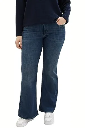 TOM TAILOR Damen 1038337 Kate Narrow Bootcut Jeans, 10113-Clean Mid Stone Blue Denim, 26/32