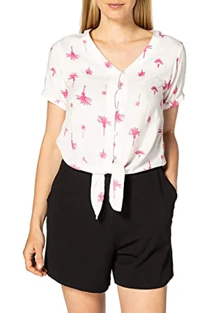 Timezone Damen Printed Knot Blouse Bluse, , XS