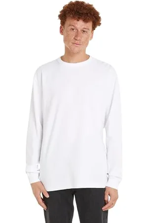 Tommy Hilfiger Herren Langarmshirt Waffle Tee Regular Fit, (White), XL