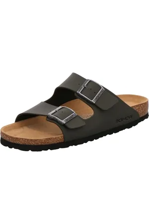 Rohde Herren Pantolette ergonomisch Lederfußbett Zwei Riemen Schnalle Grado 5920, Größe:40 EU, Farbe: