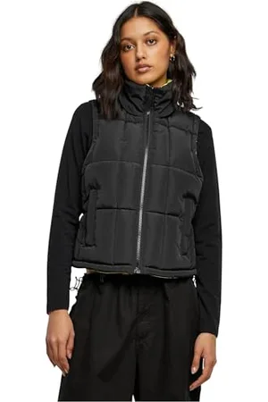 Urban classics Damen TB6069-Ladies Reversible Cropped Puffer Vest Weste, , L