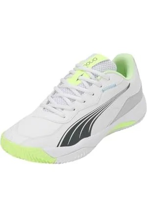 PUMA Unisex NOVA Smash Tennis Shoe, White-Luminous Blue-Fizzy Apple-Shadow Gray, 46.5 EU
