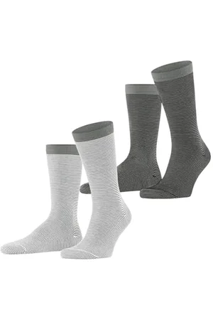 ESPRIT Herren Socken Allover Stripe Multipack M So Baumwolle gemustert 2 Paar, , 39-42