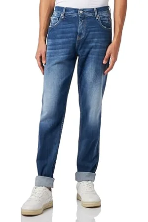 Replay Herren Jeans Sandot Tapered-Fit Bio, (Blau), 34W / 34L