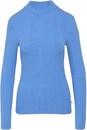 QS by s.Oliver Damen 2158369 Langarmshirt mit Stehkragen, , X-Large