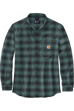 Carhartt Herren Langarmhemd Flannel L/S Plaid Shirt, Farbe: , Größe:s, Grün, S EU