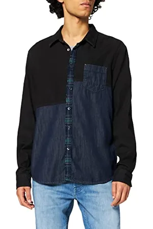 Desigual Mens CAM_FOLIXIA Shirt, Black, M