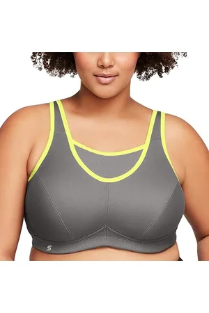 Glamorise Große Größen Plusgröße Bustier Sport-BH mit bestem Halt ohne Bügel Nr. 1066, , 90H