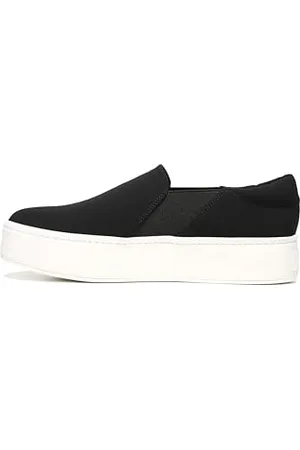 Vince Damen Warren Plateau-Sneaker zum Reinschlüpfen, Schwarzer Micro-Stretch, 37.5 EU