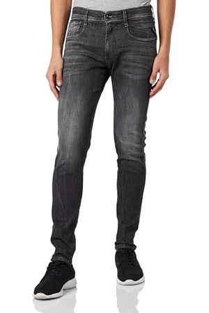 Replay Herren Jeans Bronny Slim-Fit Aged, -1 (Grau), 32W / 30L