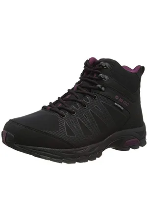 Hi-Tec Damen Raven Mid Wp Womens Trekking-& Wanderstiefel, Schwarz (Black/Grape Wine 21), 37 EU