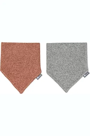 Sterntaler Unisex Baby Halstuch Doppelpack Frottee - Dreieckstuch aus Baumwolle - Mokka
