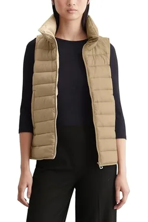 Marc O’ Polo Marc OߴPolo Damen Steppweste wasserabweisend leicht, Beige (Soft Mocca), 32