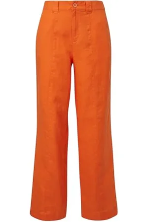 QS by s.Oliver Leinen Hose, Wide Leg