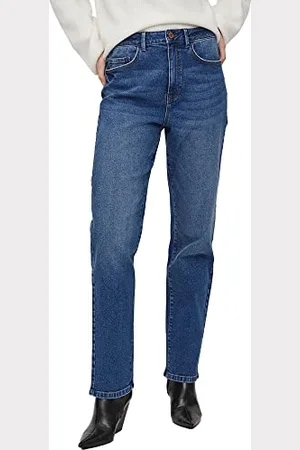 VILA VIAGNES JO MBD HW Straight Jeans/SU-NOOS