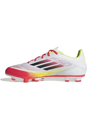 adidas Unisex F50 Club Football Boots FG/MG Fußballschuhe, Cloud White/Core Black/Solar Yellow