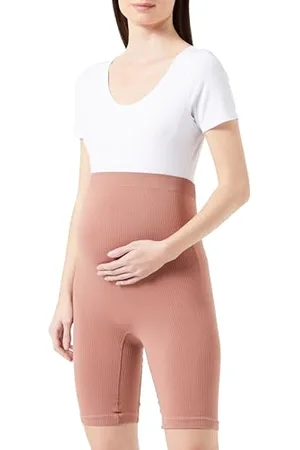 Noppies Maternity Damen Nais Seamless Rib Biker OTB Shorts, Burlwood-N143, XL/XXL